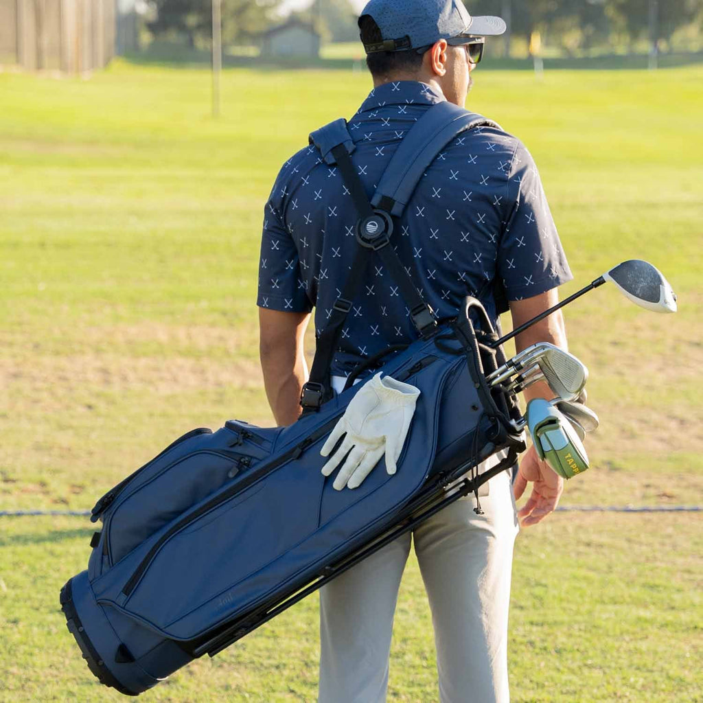 Ryder S-Class | Navy Vegan Leather Full Size Stand Bag