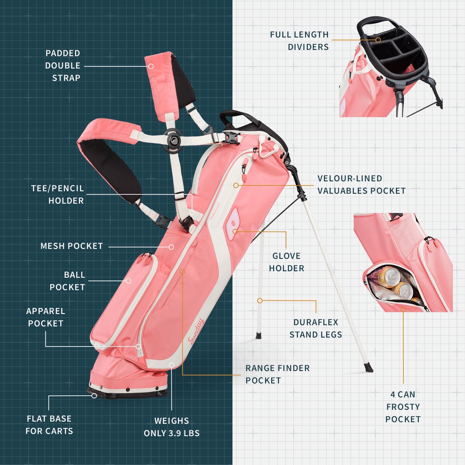 El Camino | Coral Mid Size Stand Bag