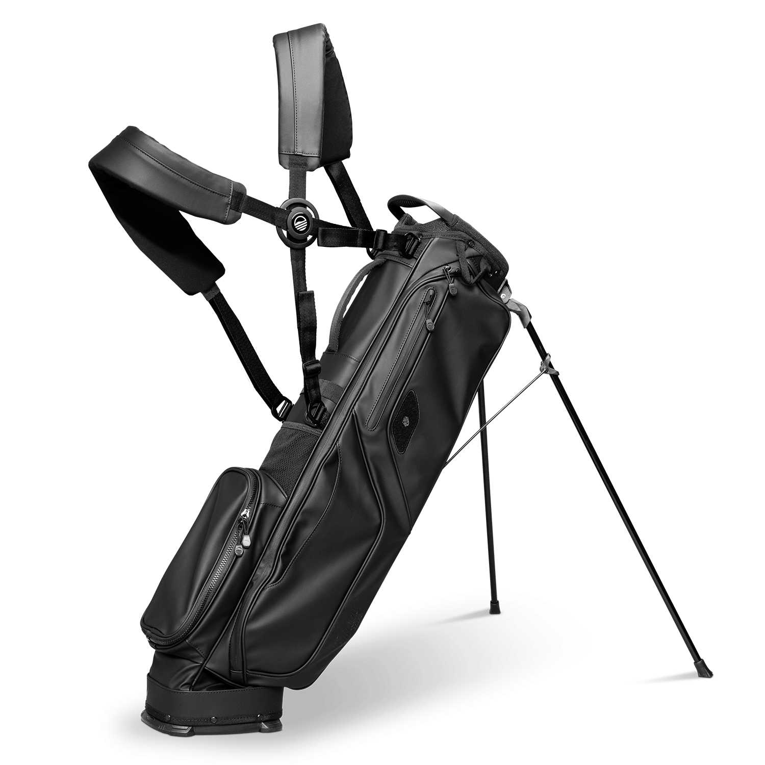 El Camino S-Class | Black Vegan Leather Mid Size Stand Bag