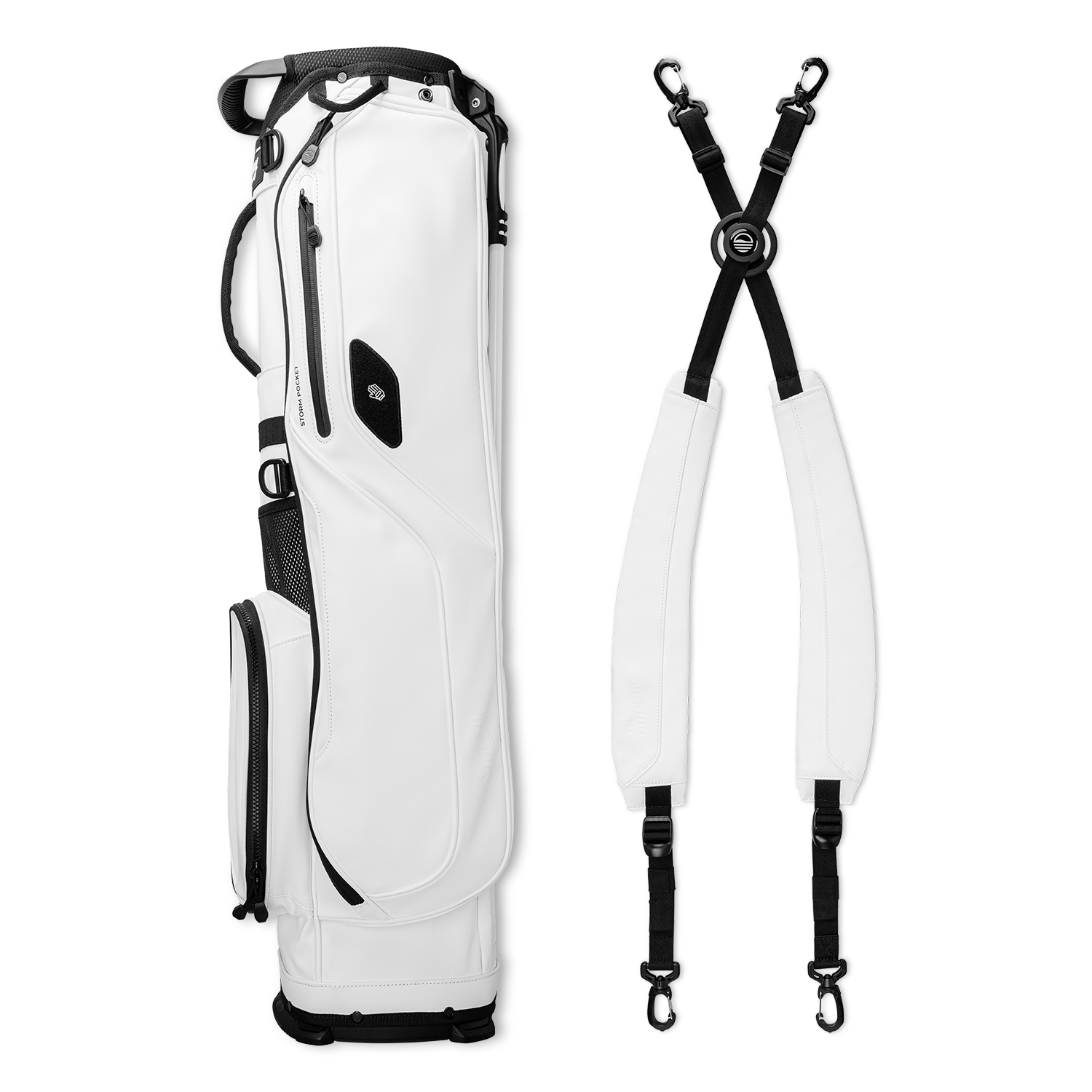 El Camino S-Class | White Vegan Leather Mid Size Stand Bag