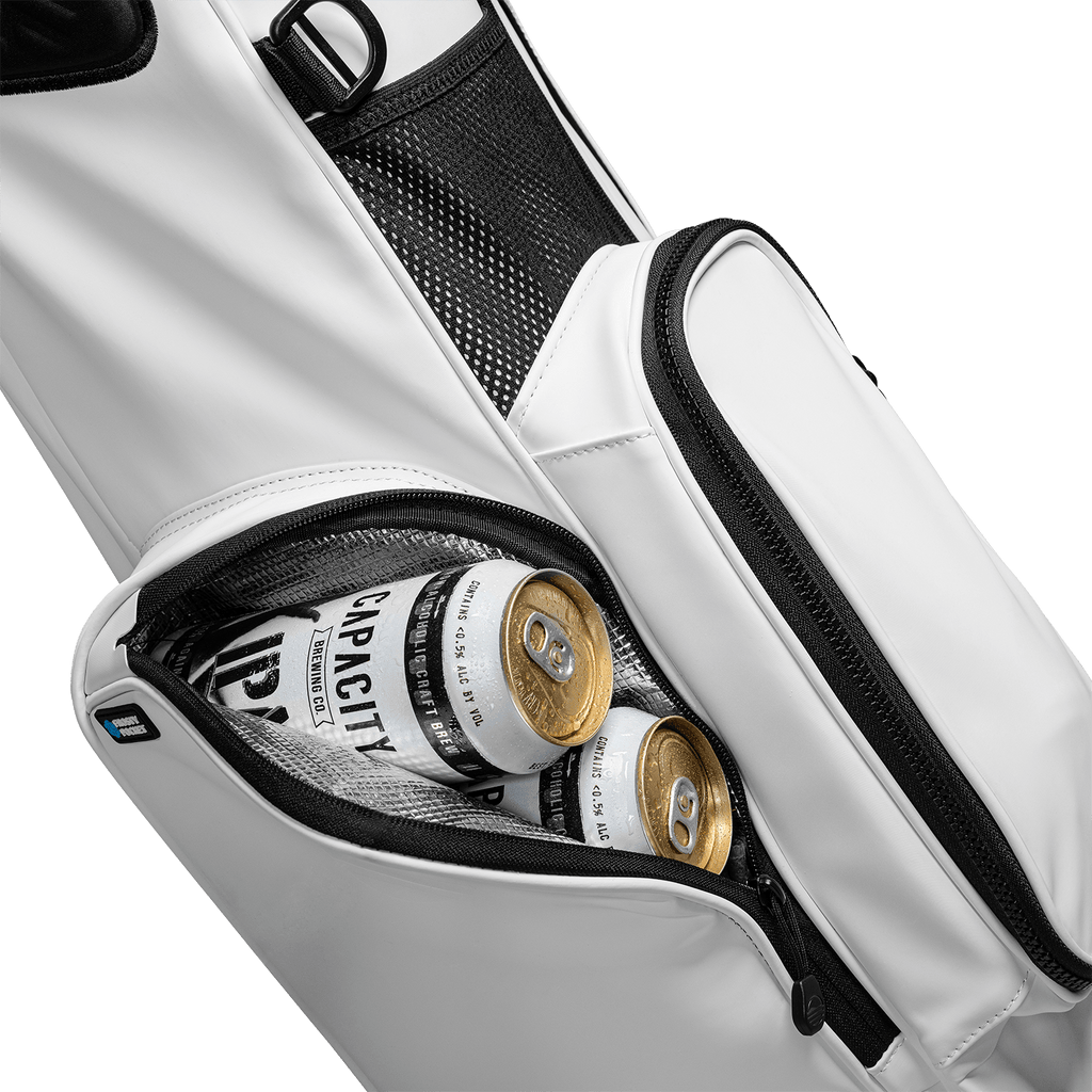 El Camino S-Class | White Vegan Leather Mid Size Stand Bag