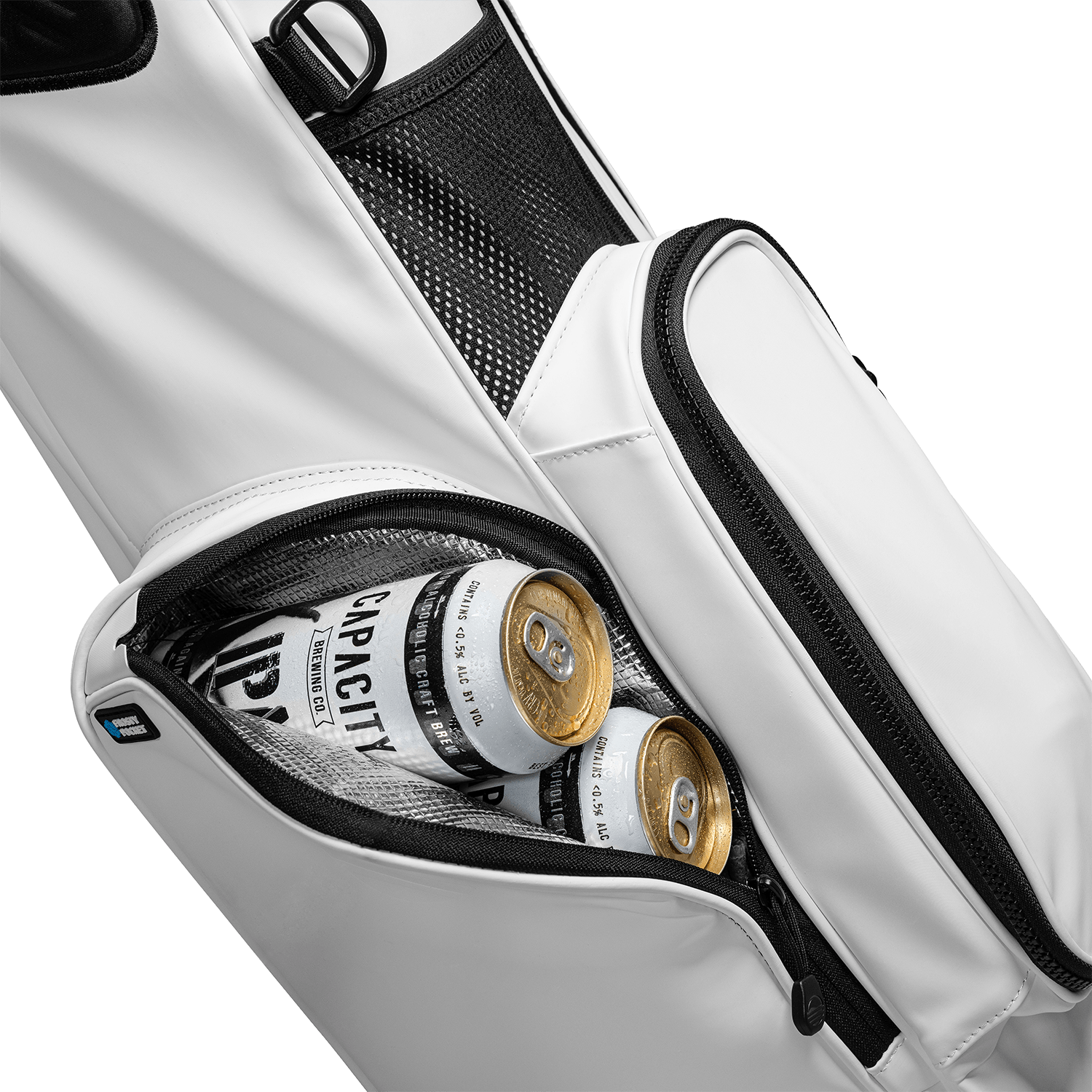 El Camino S-Class | White Vegan Leather Mid Size Stand Bag