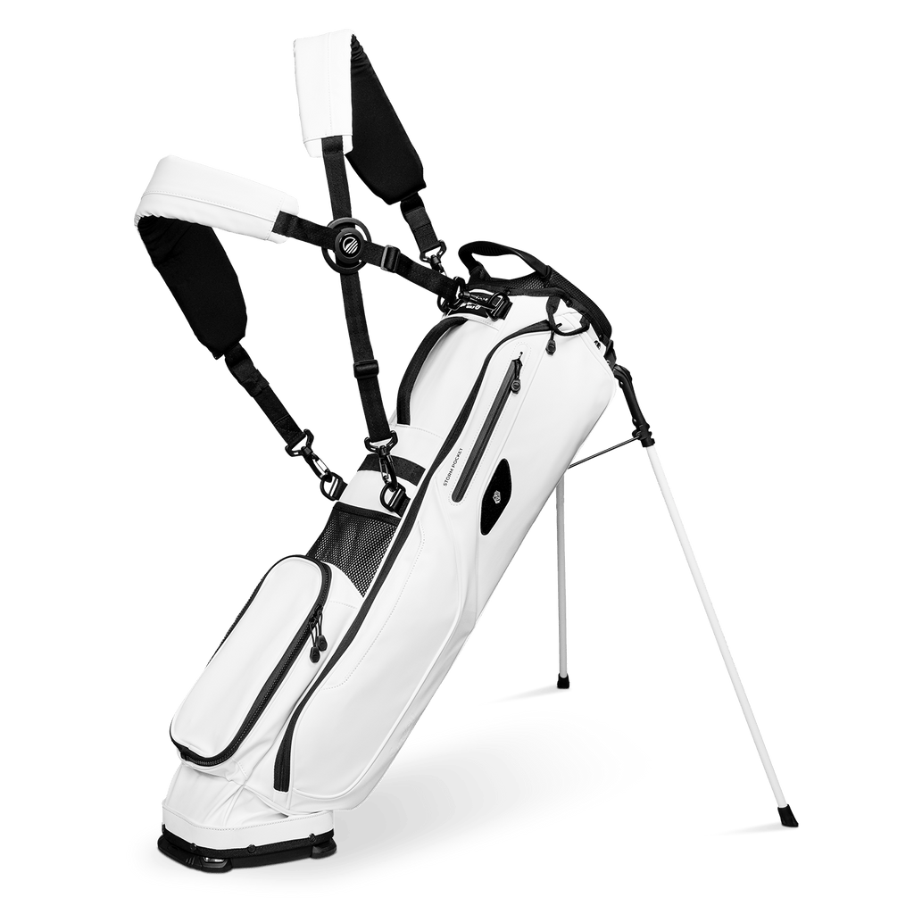 El Camino S-Class | White Vegan Leather Mid Size Stand Bag