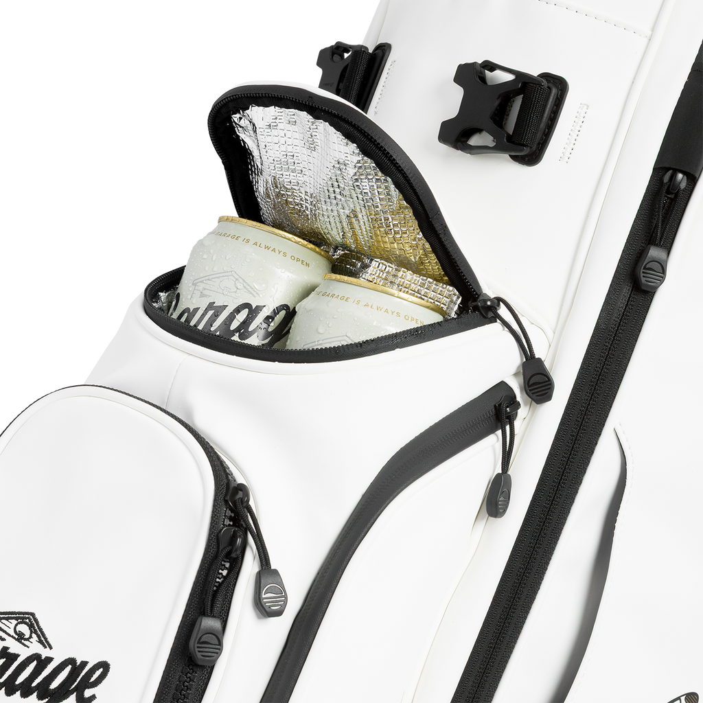 Ryder S-Class x Garage Beer | White Vegan Leather Full Size Stand Bag