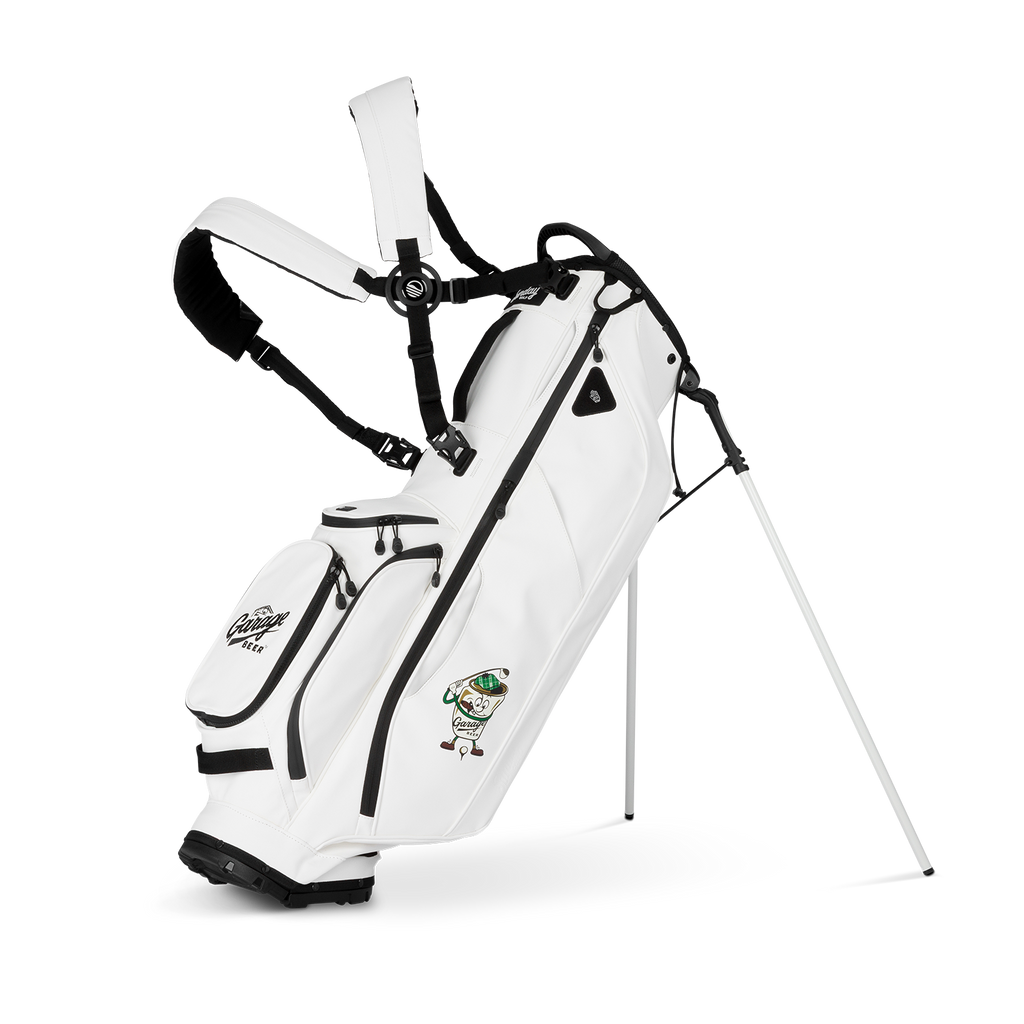 Ryder S-Class x Garage Beer | White Vegan Leather Full Size Stand Bag