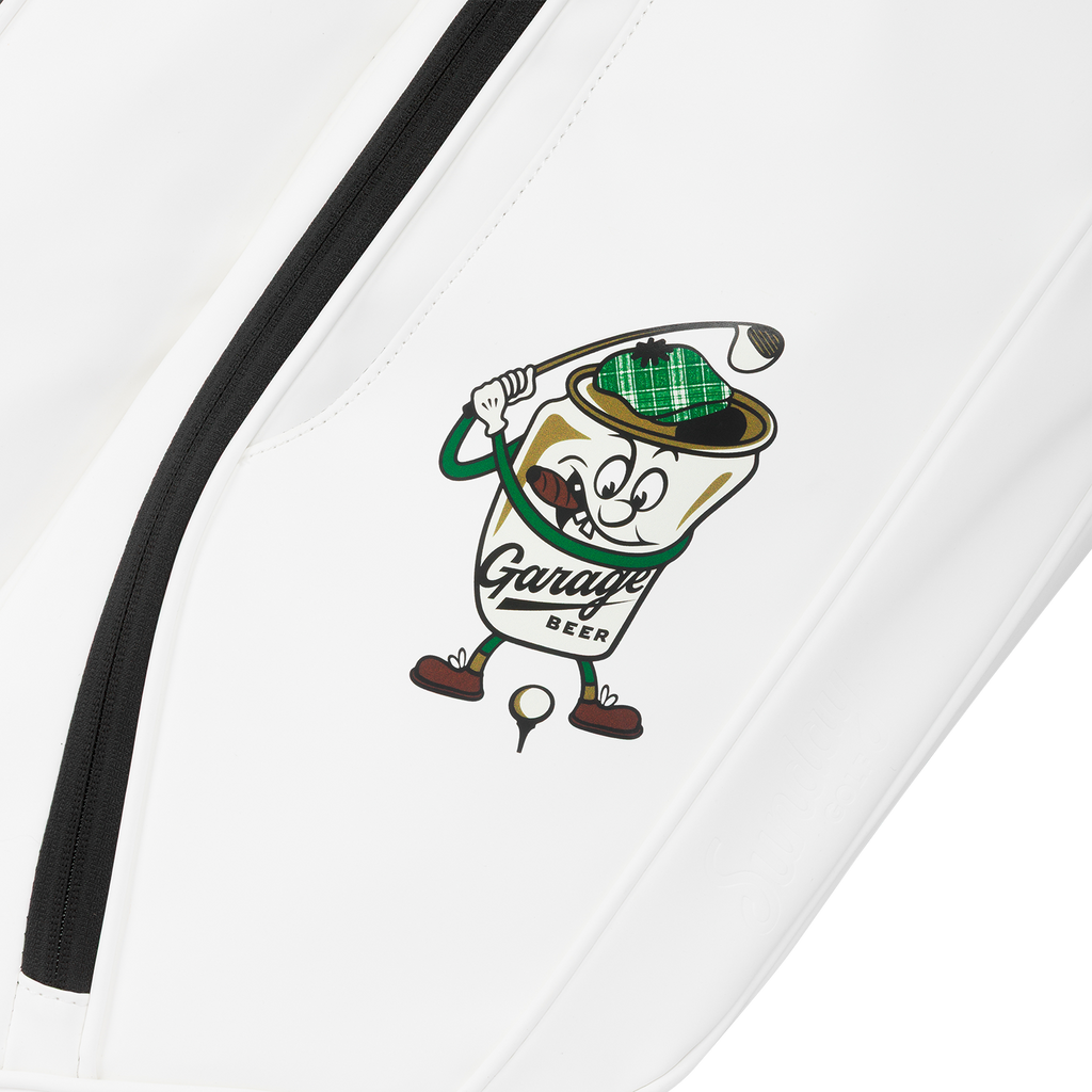 Ryder S-Class x Garage Beer | White Vegan Leather Full Size Stand Bag