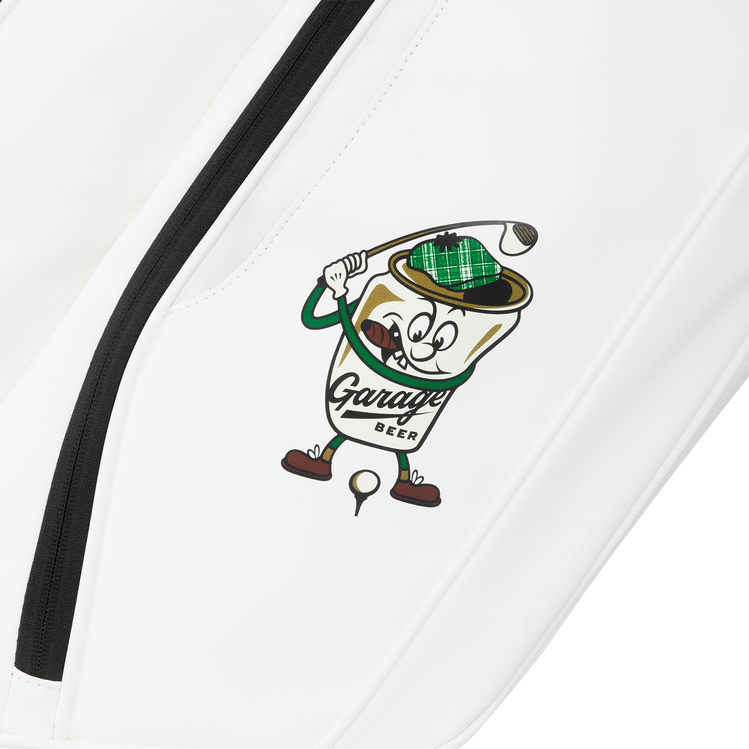 Ryder S-Class x Garage Beer | White Vegan Leather Full Size Stand Bag