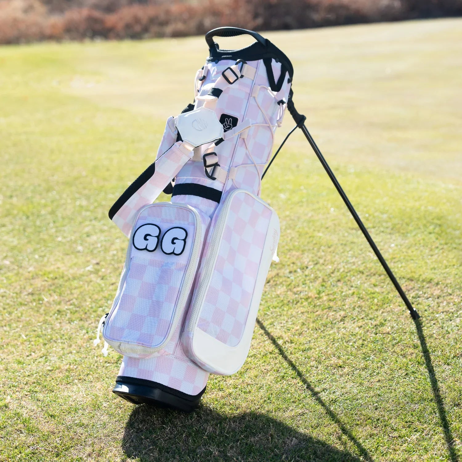 Recess Kids Golf Bag | Pink/White Checker