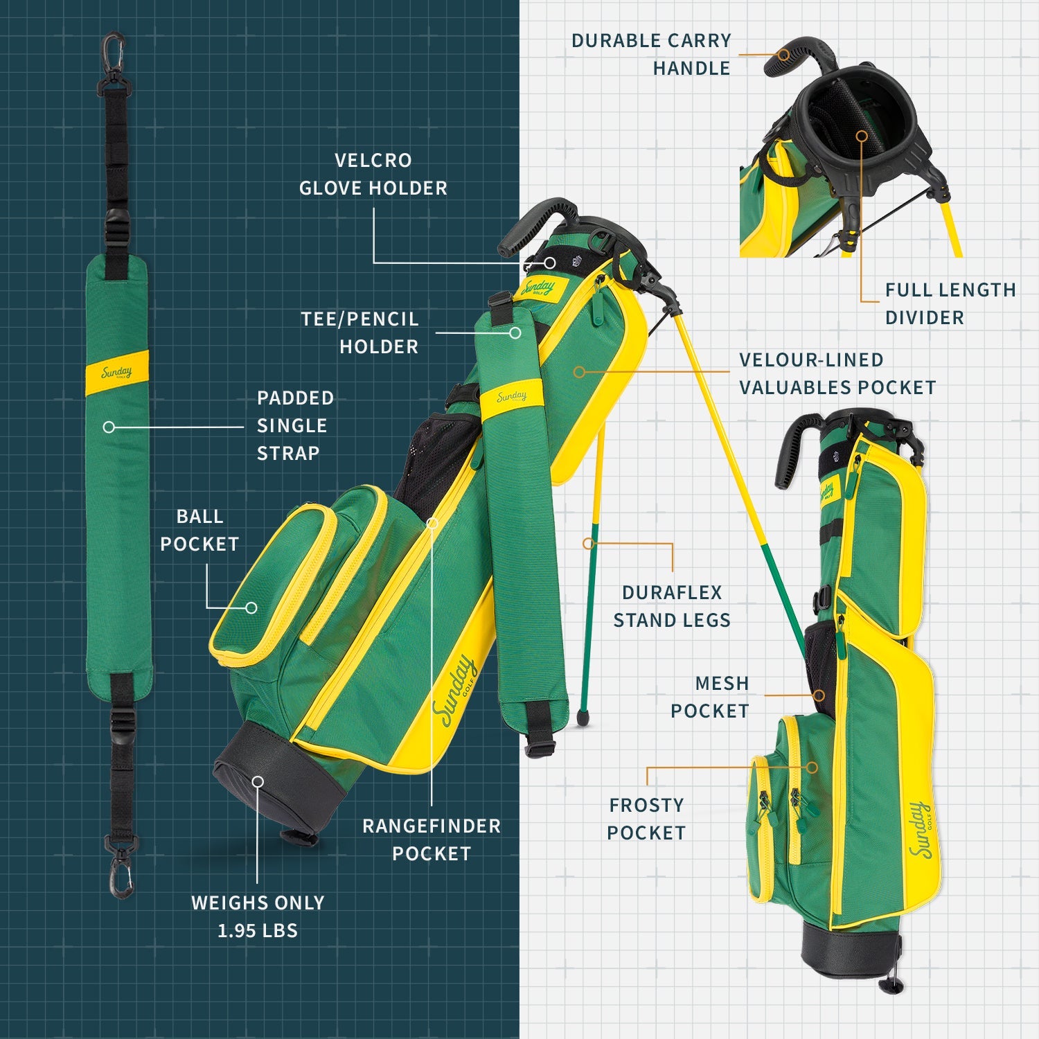 The Loma | Grellow Par 3 Bag