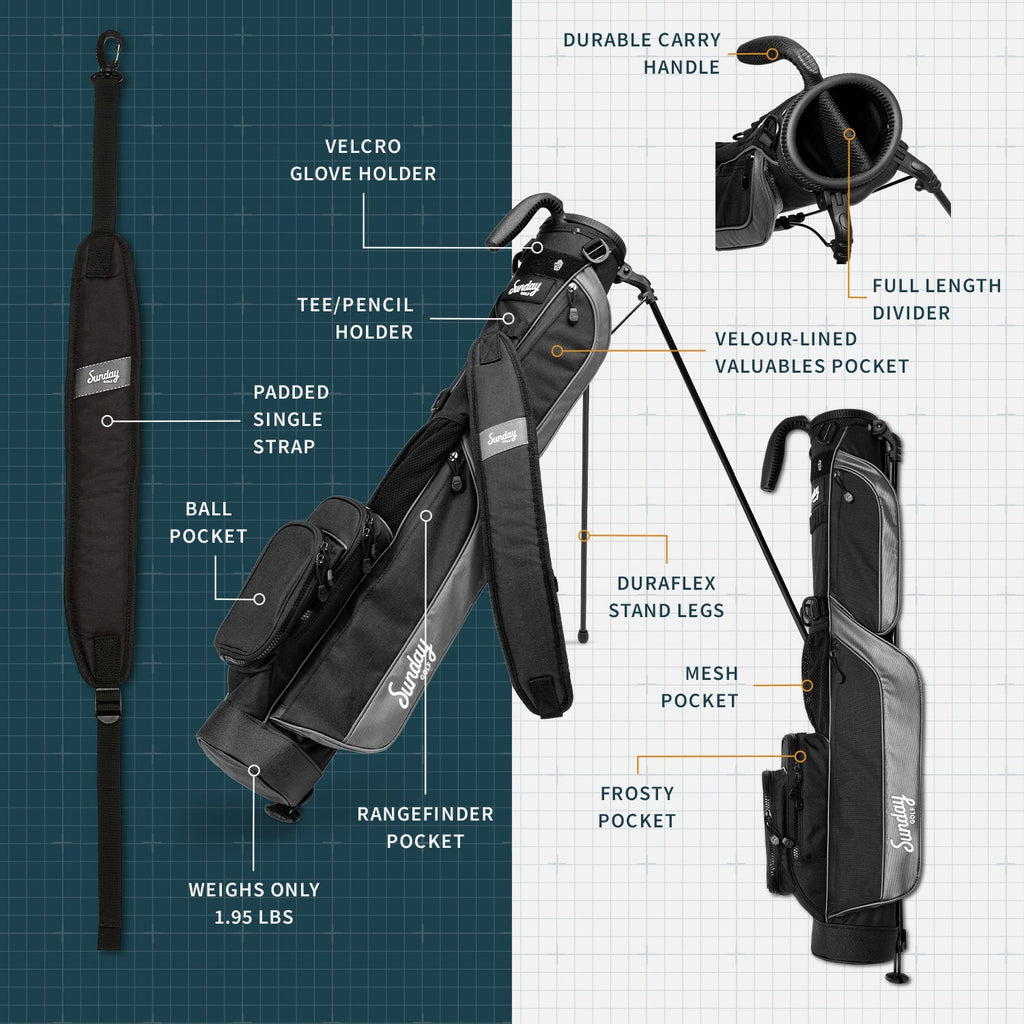 The Loma | Matte Black Par 3 Bag