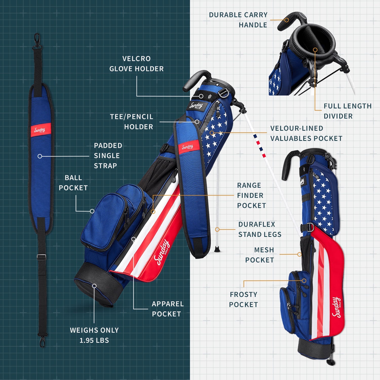 The Loma | Patriot Par 3 Bag