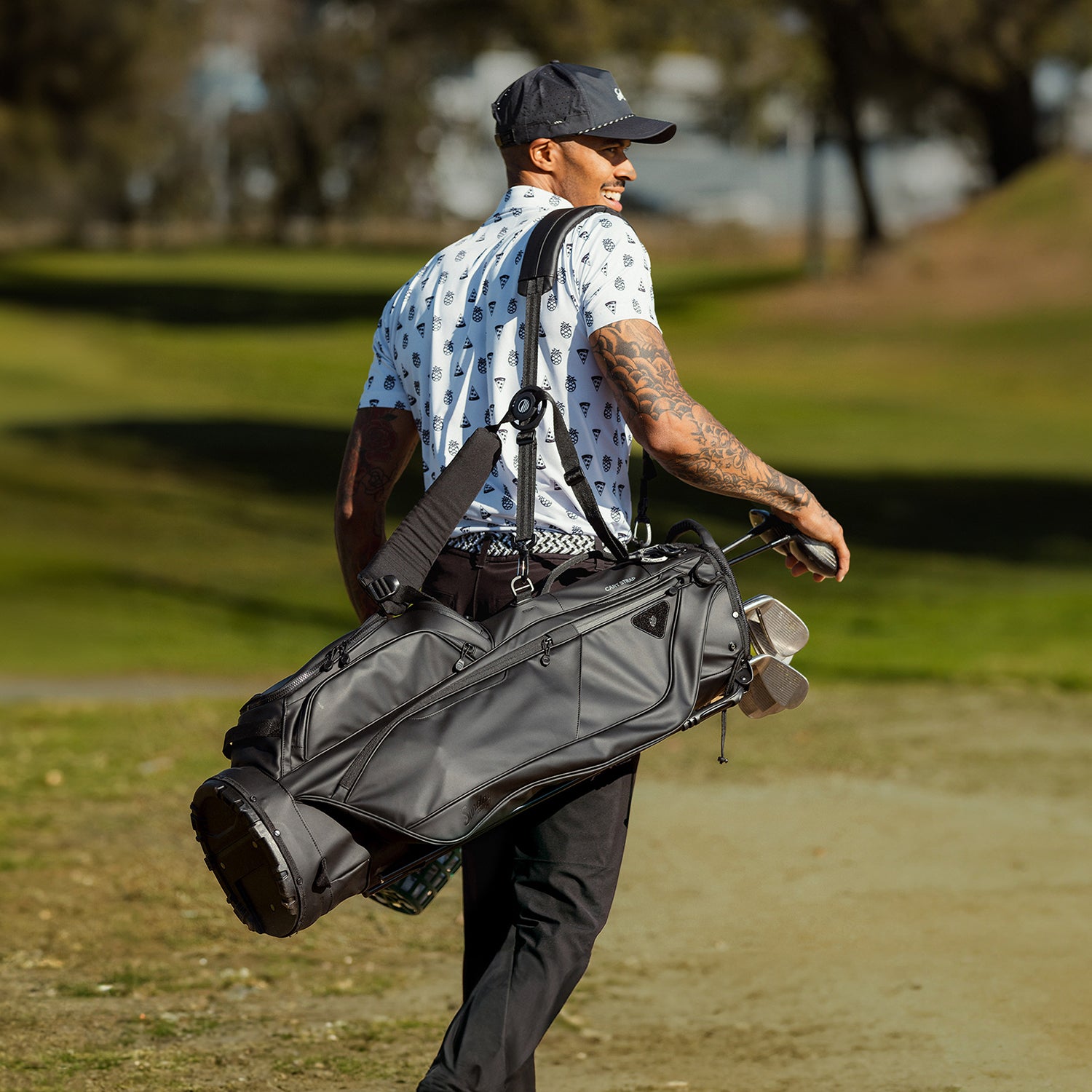 Ryder S-Class | Black Vegan Leather Full Size Stand Bag