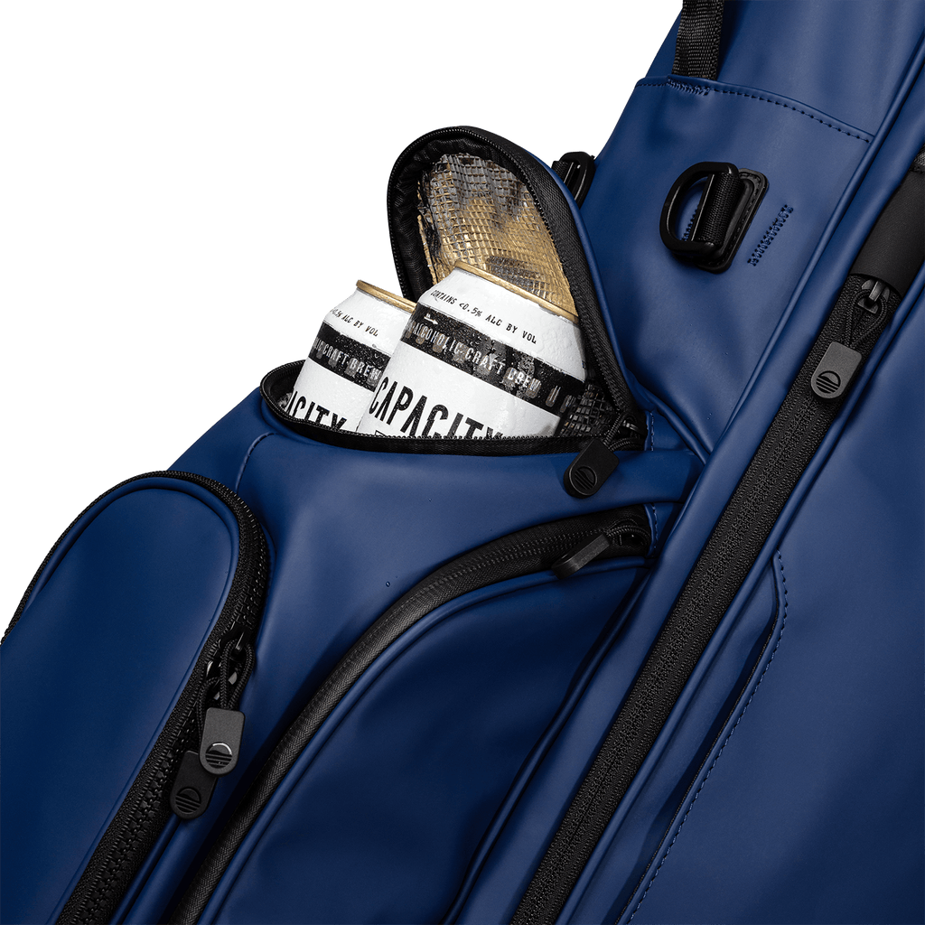 Ryder S-Class | Navy Vegan Leather Full Size Stand Bag