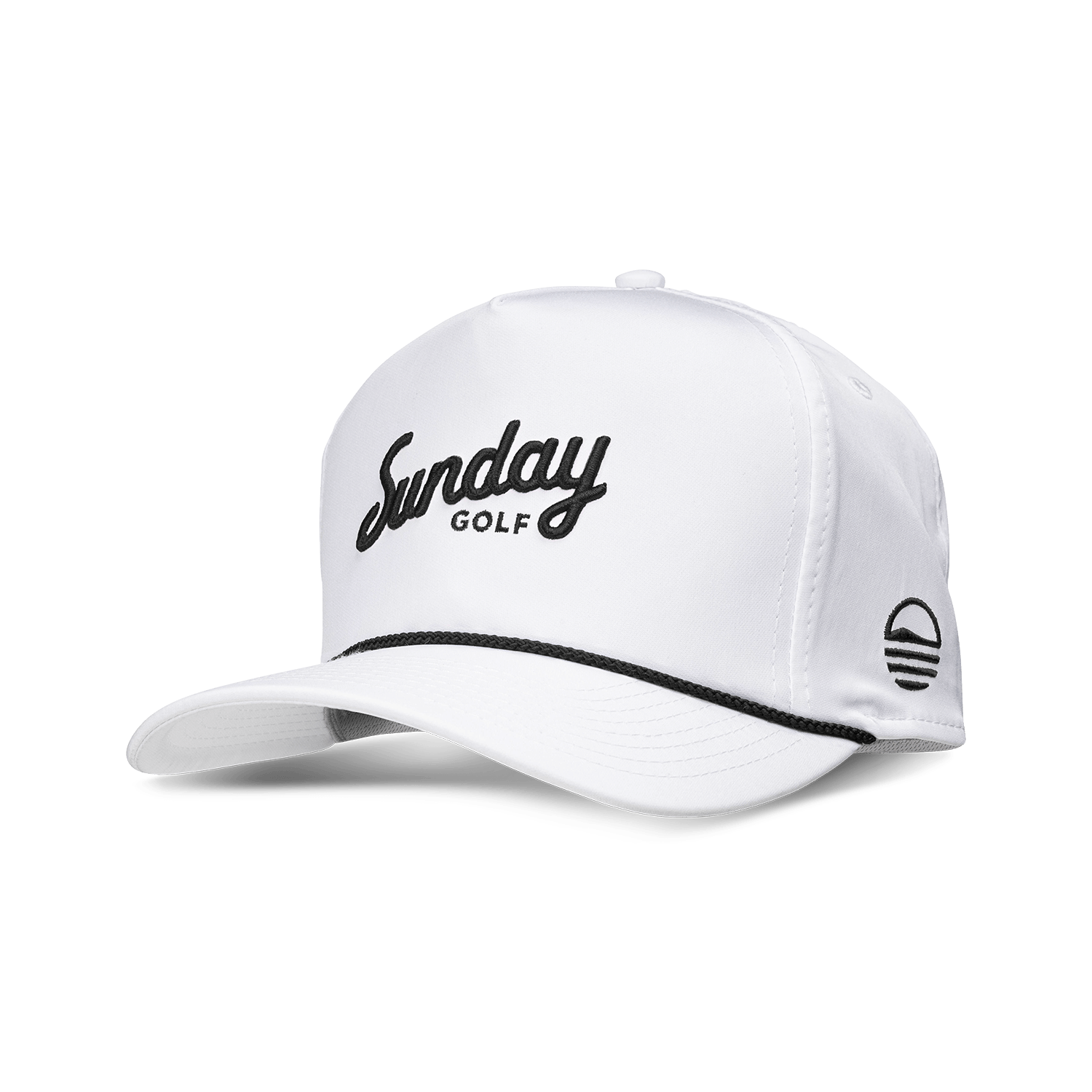 Sunday Golf Rope Hat | White & black