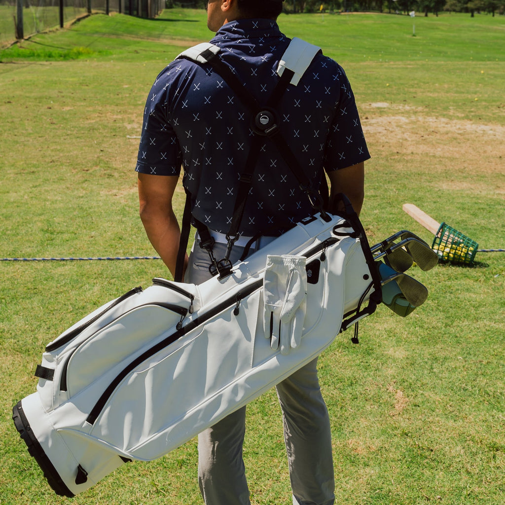 Ryder S-Class | White Vegan Leather Full Size Stand Bag
