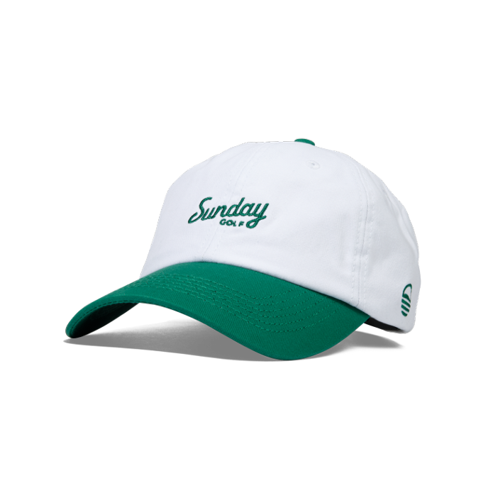 Sunday Golf Dad Hat | White & Green